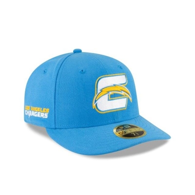 Blue Los Angeles Chargers Hat - New Era NFL Logo Mix Low Profile 59FIFTY Fitted Caps USA5674329